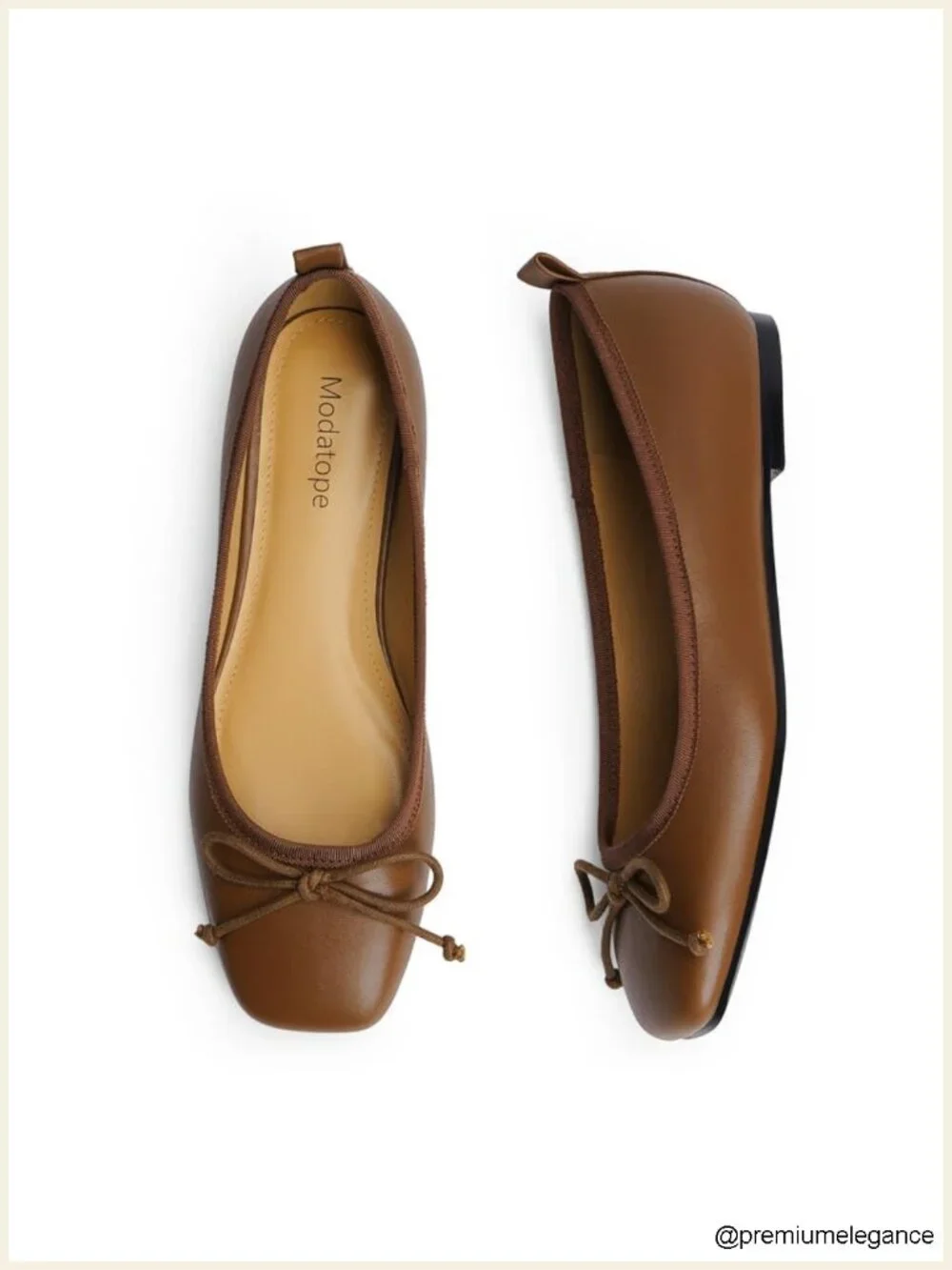 Women's Bowknot Square Toe Slip on Ballet Flats, Comfort Dressy Work Shoes